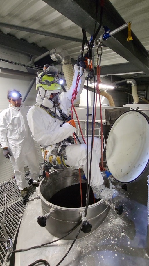 Slaňování, práce ve visu