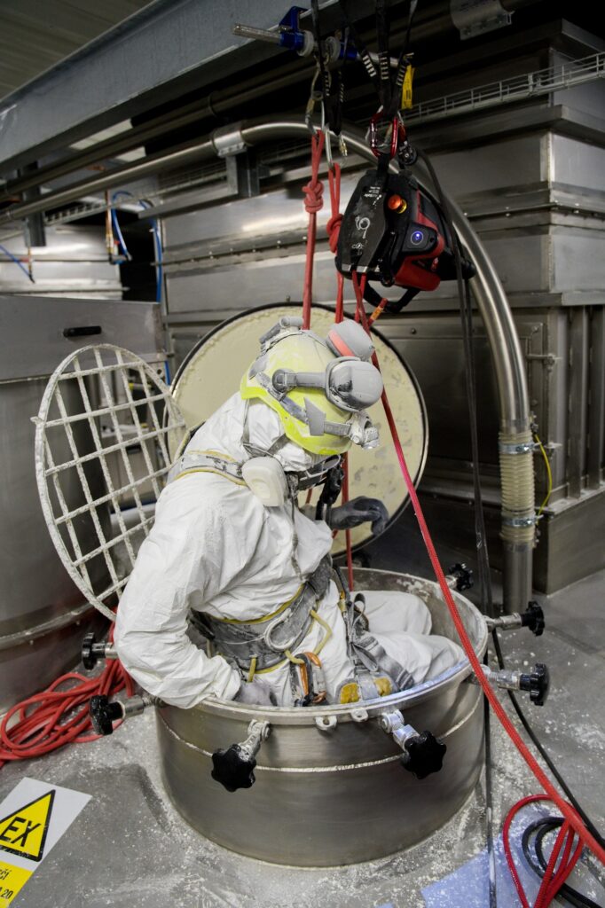 Slaňování, práce ve visu